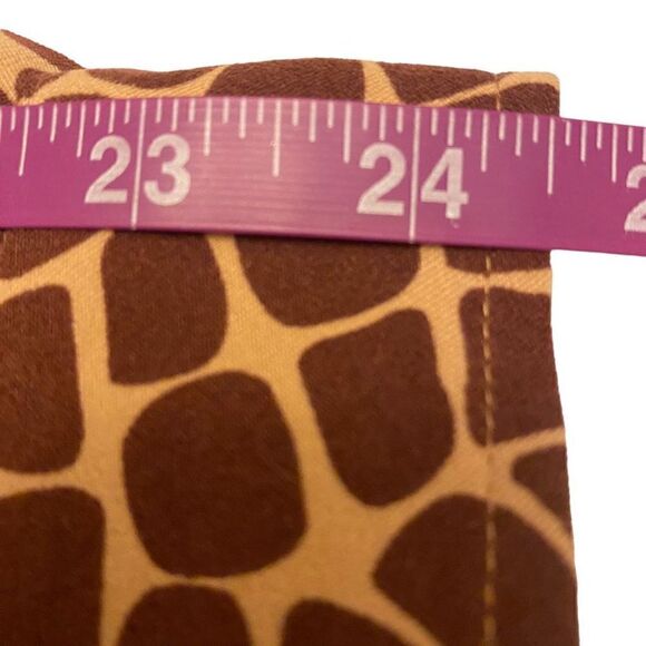 Denim & Co Long Sleeve Giraffe Print Button Down Vintage Y2K Top Size M - Picture 12 of 13